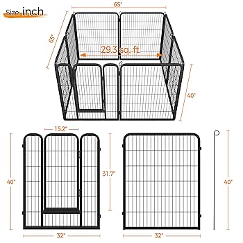 Amazon.com : Yaheetech Dog Playpen Indoor, Extra Wide